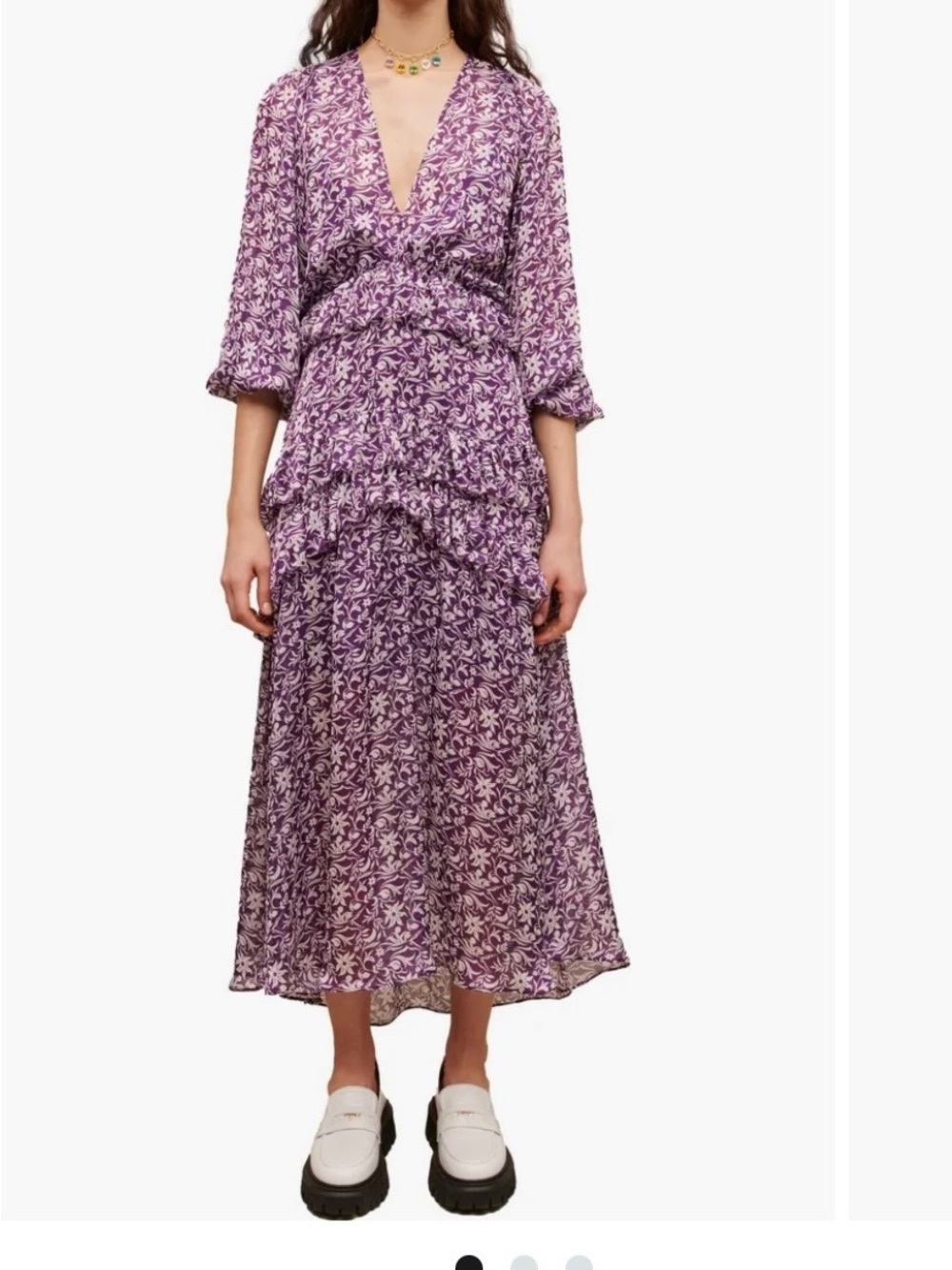 Maje Ronirique Tiered Floral Print Dress .Size 8 US/ 40 EU.New No Tag